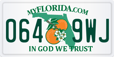 FL license plate 0649WJ