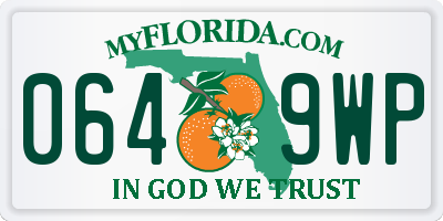 FL license plate 0649WP