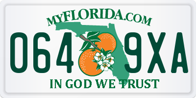 FL license plate 0649XA