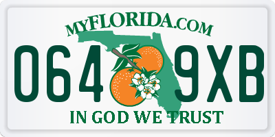 FL license plate 0649XB