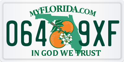 FL license plate 0649XF
