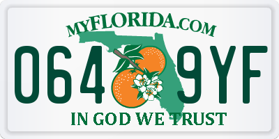 FL license plate 0649YF
