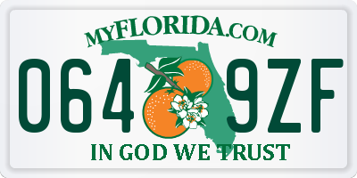 FL license plate 0649ZF