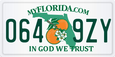 FL license plate 0649ZY