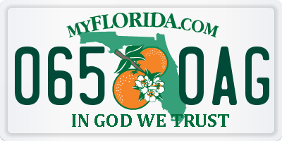 FL license plate 0650AG