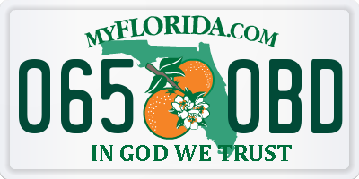 FL license plate 0650BD