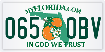 FL license plate 0650BV