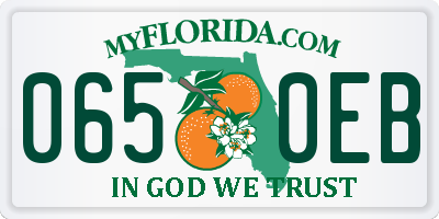 FL license plate 0650EB