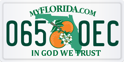 FL license plate 0650EC