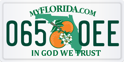 FL license plate 0650EE