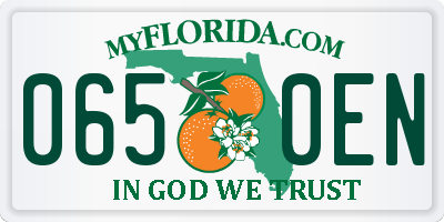 FL license plate 0650EN