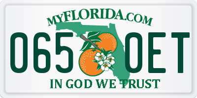 FL license plate 0650ET