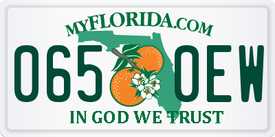 FL license plate 0650EW