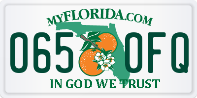 FL license plate 0650FQ