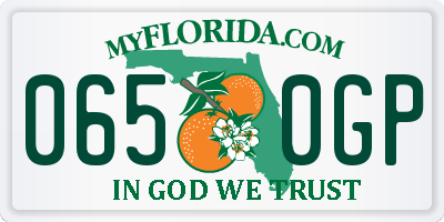 FL license plate 0650GP
