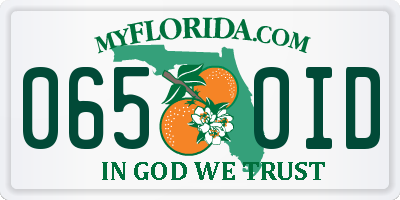 FL license plate 0650ID