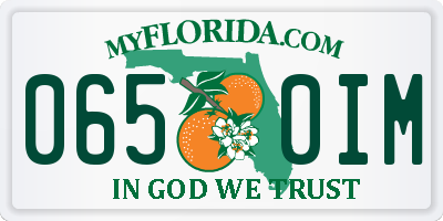 FL license plate 0650IM