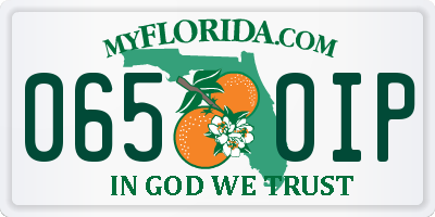 FL license plate 0650IP