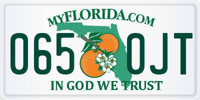 FL license plate 0650JT