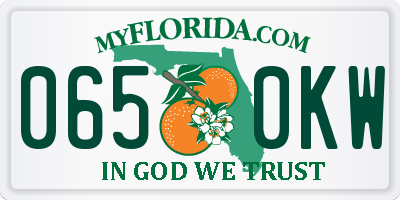 FL license plate 0650KW