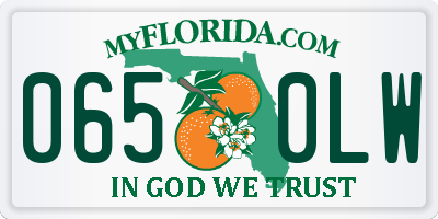 FL license plate 0650LW