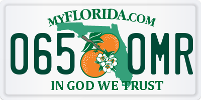 FL license plate 0650MR