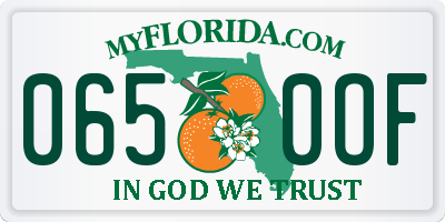 FL license plate 0650OF
