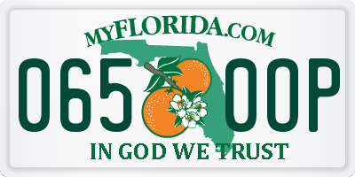 FL license plate 0650OP