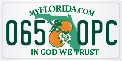 FL license plate 0650PC
