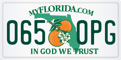 FL license plate 0650PG