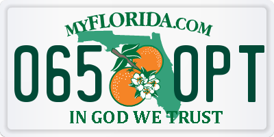 FL license plate 0650PT