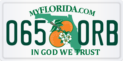FL license plate 0650RB