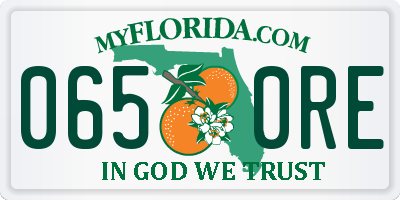 FL license plate 0650RE