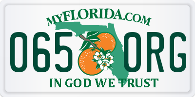 FL license plate 0650RG