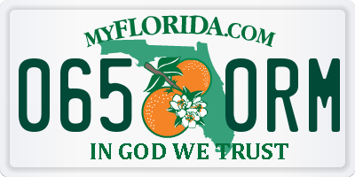 FL license plate 0650RM