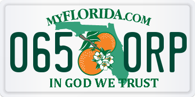 FL license plate 0650RP