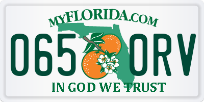 FL license plate 0650RV