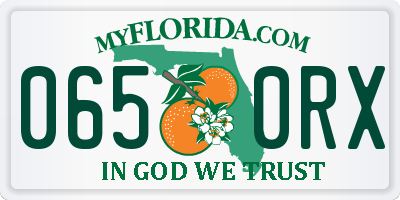 FL license plate 0650RX