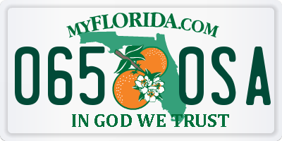 FL license plate 0650SA