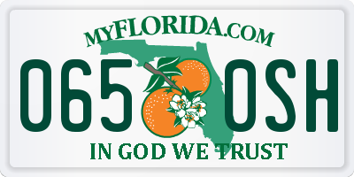 FL license plate 0650SH