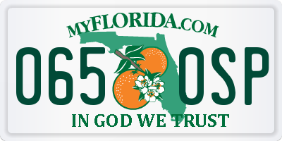 FL license plate 0650SP