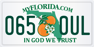 FL license plate 0650UL