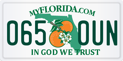 FL license plate 0650UN