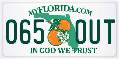 FL license plate 0650UT