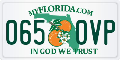 FL license plate 0650VP