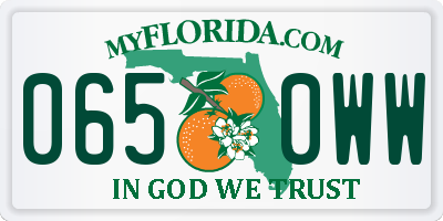 FL license plate 0650WW