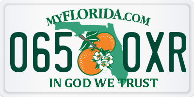 FL license plate 0650XR