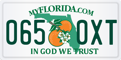 FL license plate 0650XT