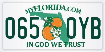 FL license plate 0650YB