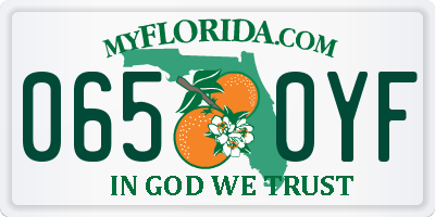 FL license plate 0650YF